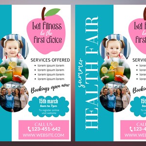 Health Fair FLYER CANVA| A4 Flyer template |health poster| editable flyer|diy| health fair flyer|digital| clinic template| instant download