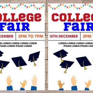 College Fair FLYER CANVA| A4 Flyer template |health poster|college fair|diy| health care|digital|clinic template| instant download