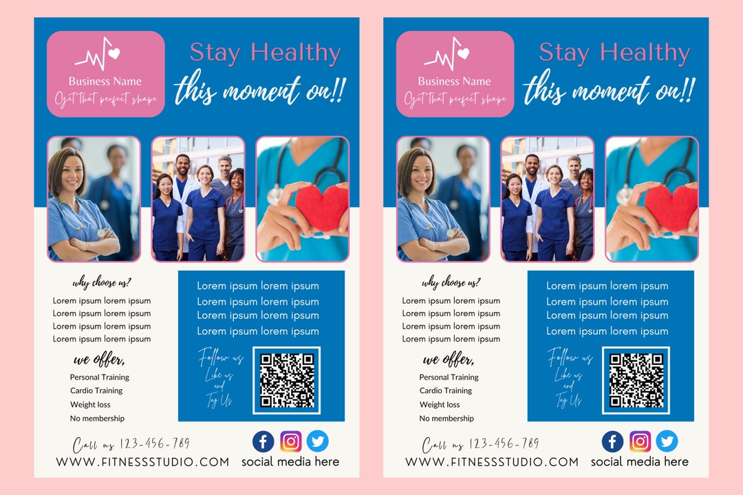 Health Editable Frame Editable Health FLYER CANVA| A4 Flyer Template |health Poster| Editable ...