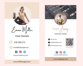 Visiting Card Private Exercise Trainer Fitness Trainer Business