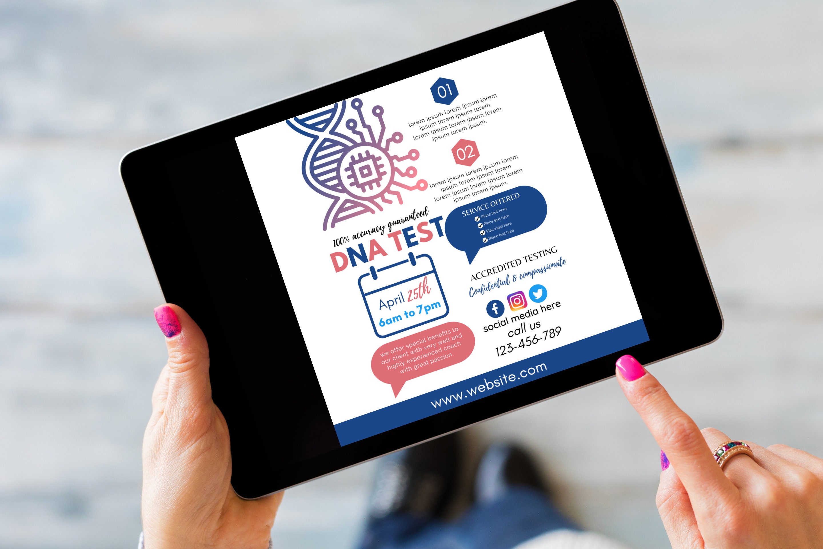 Dna Testing FLYER CANVA| A4 Flyer| Instagram Banner| Health Poster ...
