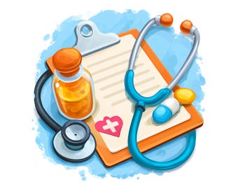 Physician Health png| kids gift |Health poster| social media flyer| heart| planner stickers| transparent PNG| digital|instant download|