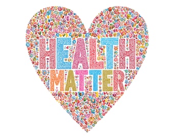Matter Health png| barnpresent | hälsoposter| flygblad för sociala medier| hjärta| planeringsklistermärken| transparent PNG| digital| direktnedladdning|