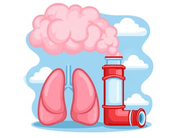 Asthma Health png| kids gift |Health poster| social media flyer| heart| planner stickers| transparent PNG| digital|instant download|