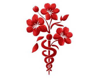Floral Health png| kids gift |Health poster| social media flyer| heart| planner stickers| transparent PNG| digital|instant download|