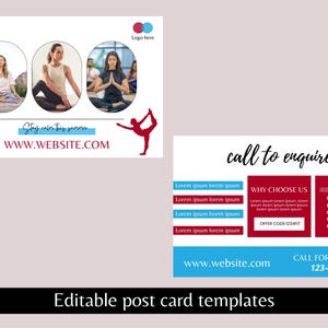 VOLANTINO FITNESS / modello di cartolina / perdita di peso / allenatore di fitness stampabile / volantino fai da te / incontra l'allenatore / cartolina yoga estiva / personal trainer