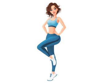 Fitness Health png| kids gift |Health poster| social media flyer| heart| planner stickers| transparent PNG| digital|instant download|
