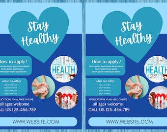 FOLLETO de atención médica/folleto CANVA/plantilla de volante A4/póster de salud/volante editable/hazlo tú mismo/atención médica/digital/clínica/descarga instantánea