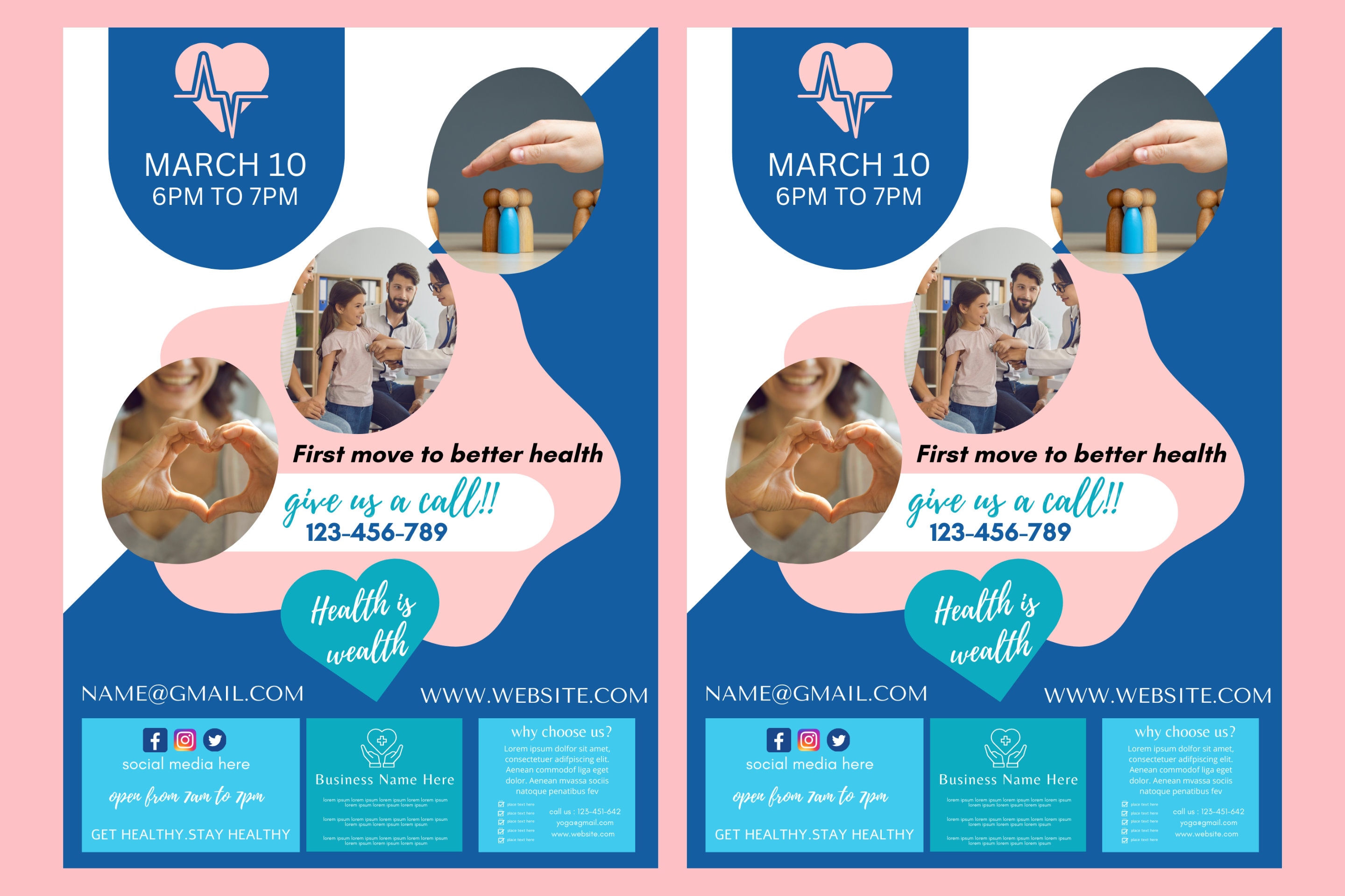Health Editable Frame Editable Health FLYER CANVA| A4 Flyer Template |health Poster| Editable ...