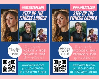 Fitness Health FLYER CANVA| A4 Flyer template |health poster| editable flyer |diy flyer| fitness flyer|digital| clinic| instant download
