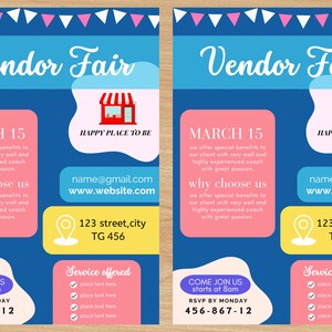 VendorFair FLYER CANVA| A4 Flyer template |health poster|editable |vendor fair flyer| nurse|digital| clinic templates| instant download
