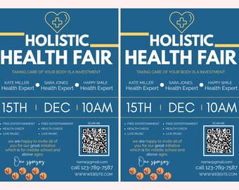 Community Health FLYER CANVA| A4 Flyer template |health poster| editable  |diy flyer| Community Health Fair flyer|digital| instant download