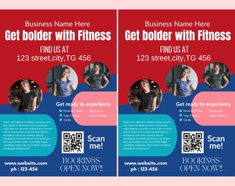 Fitness Health FLYER CANVA| A4 Flyer template |health poster| editable flyer |diy flyer| fitness flyer|digital| clinic| instant download