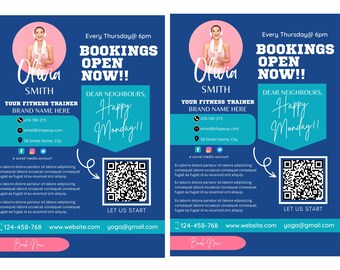 Plantilla de volante de salud y fitness en CANVA/A4/póster de salud/editable/hazlo tú mismo/volante de fitness/plantillas digitales/para enfermeras/descarga instantánea