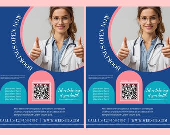 Allied Health FLYER CANVA| A4 Flyer template |health poster| editable flyer |diy flyer| Allied health flyer|digital|clinic| instant download