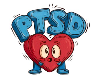 Ptsd Health png| kids gift |Health poster| social media flyer| heart| planner stickers| transparent PNG| digital|instant download|