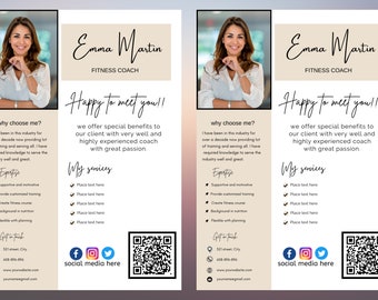 Minimalist Health FLYER CANVA|A4 Flyer|health poster|editable| minimalist coach flyer |neutral|health care|digital|clinic| instant download