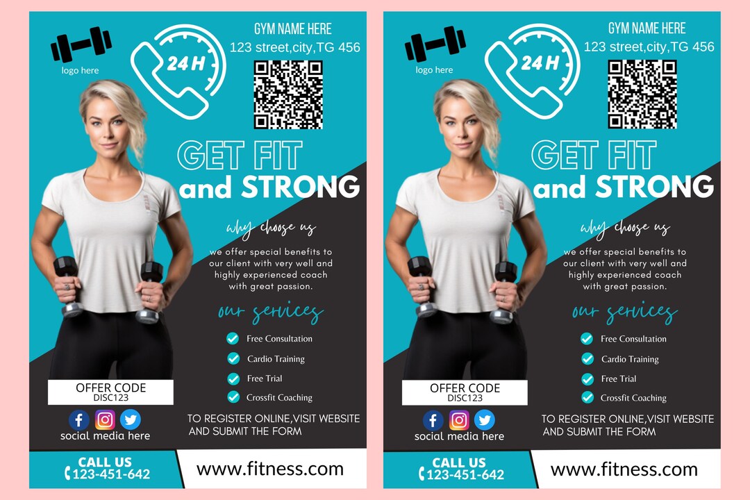 Exercise Rx Flyer FITNESS FLYER | A4 Gym Flyer Template |workout Flyer Template |fitness ...