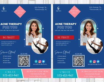 Therapy Health FLYER CANVA| A4 Flyer template |health poster| editable flyer |diy flyer| therapy flyer|digital| clinic| instant download