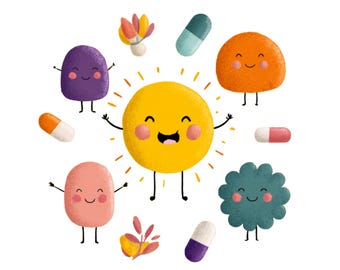 Bacteria Health png| kids gift |Health poster| social media flyer| heart| planner stickers| transparent PNG| digital|instant download|
