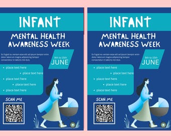 Infant Health FLYER CANVA| A4 Flyer template |health poster| editable flyer |diy flyer| Infant Mental Health flyer|digital| instant download
