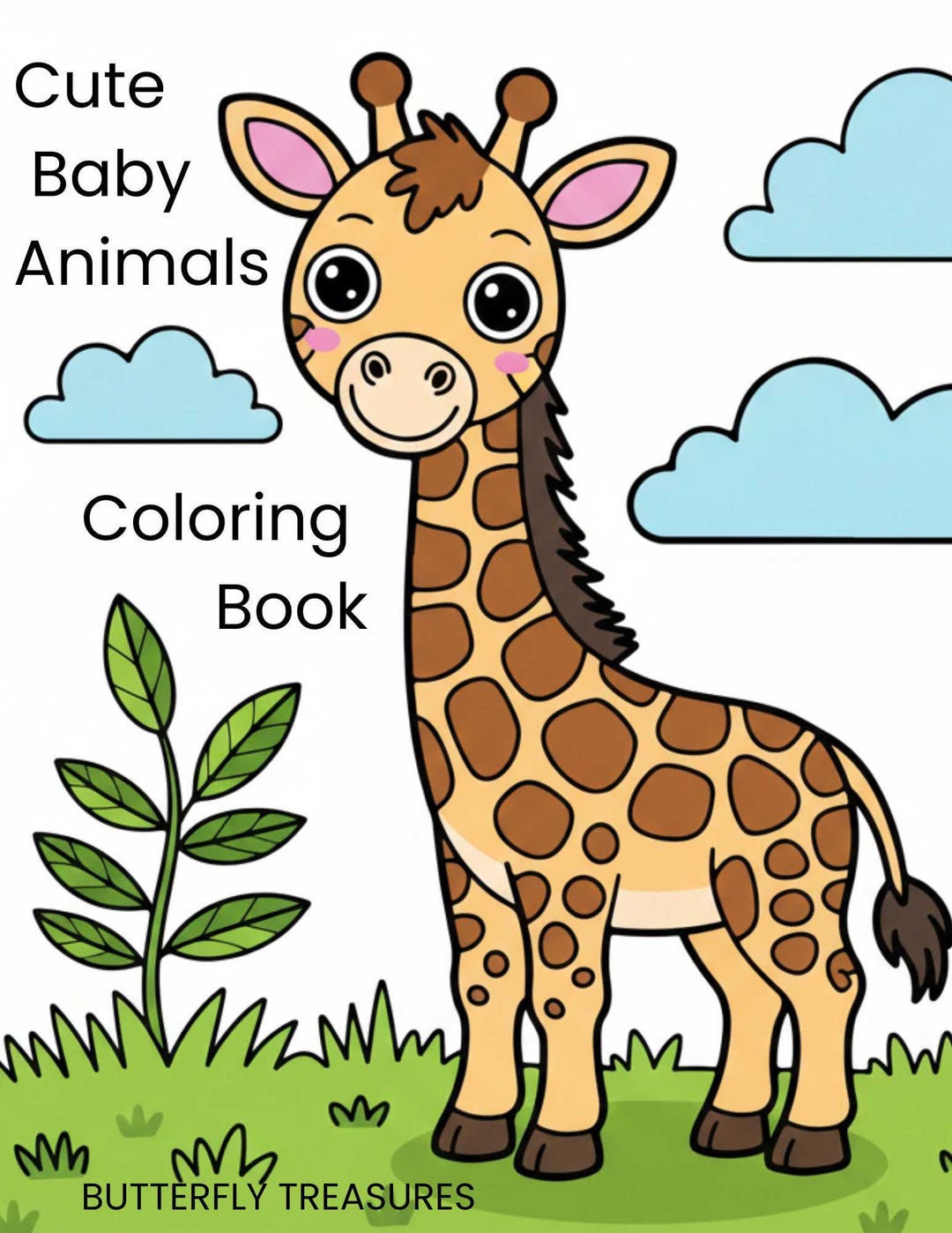 Baby Animals Coloring Book – Designs for Kids (PDF Pattern) - Etsy