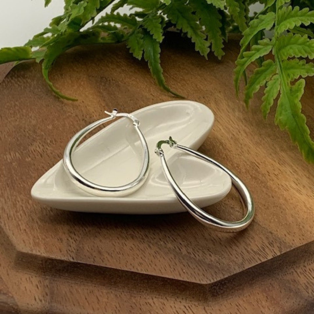 Teardrop Hoop Earrings main image 1