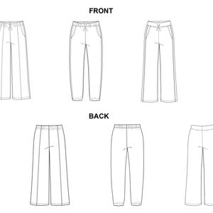 Jogger Pants Flat Sketch Bundle | Fashion CAD Templates