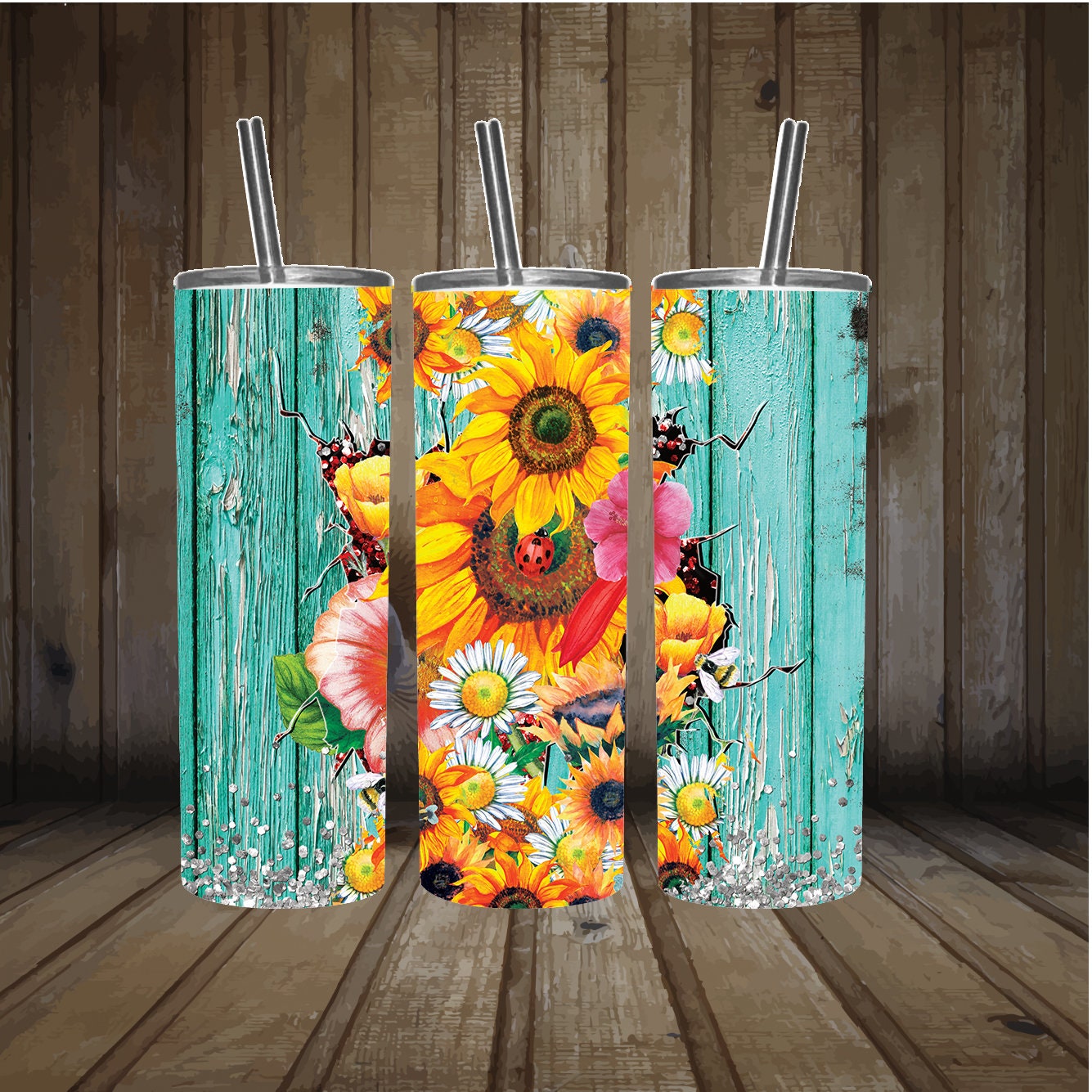 Sunflowers 20 oz Tumbler | Etsy