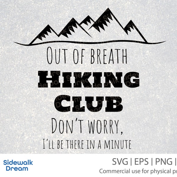 Out of Breath Hiking Society Patch Etsy