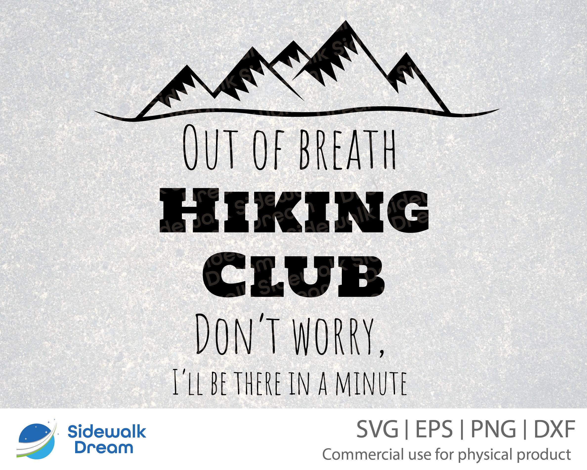 Out of Breath Hiking Club Hiking Club Svg Hiking Svg - Etsy