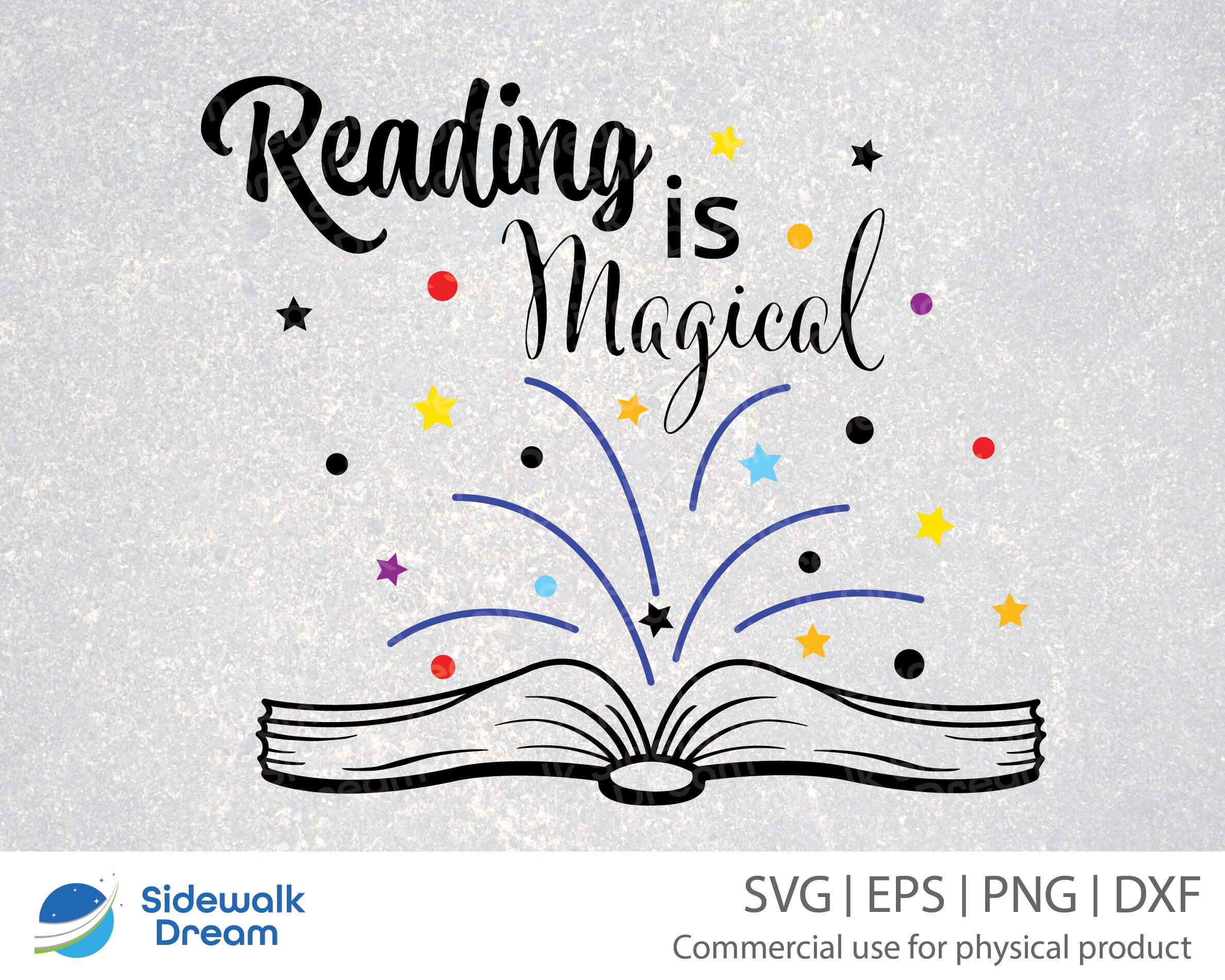 Reading is Magical Svg Reading Svg Book Lover Svg Book Etsy