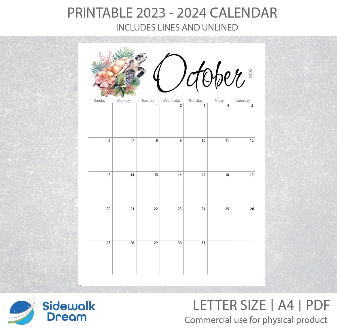 Printable Calendar Hawwii