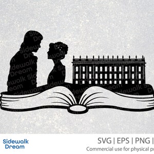 Pride and Prejudice svg – Darcy svg – Elizabeth Bennet svg – Pemberley svg – Pride and Prejudice Book svg – Elizabeth and Darcy silhouettes