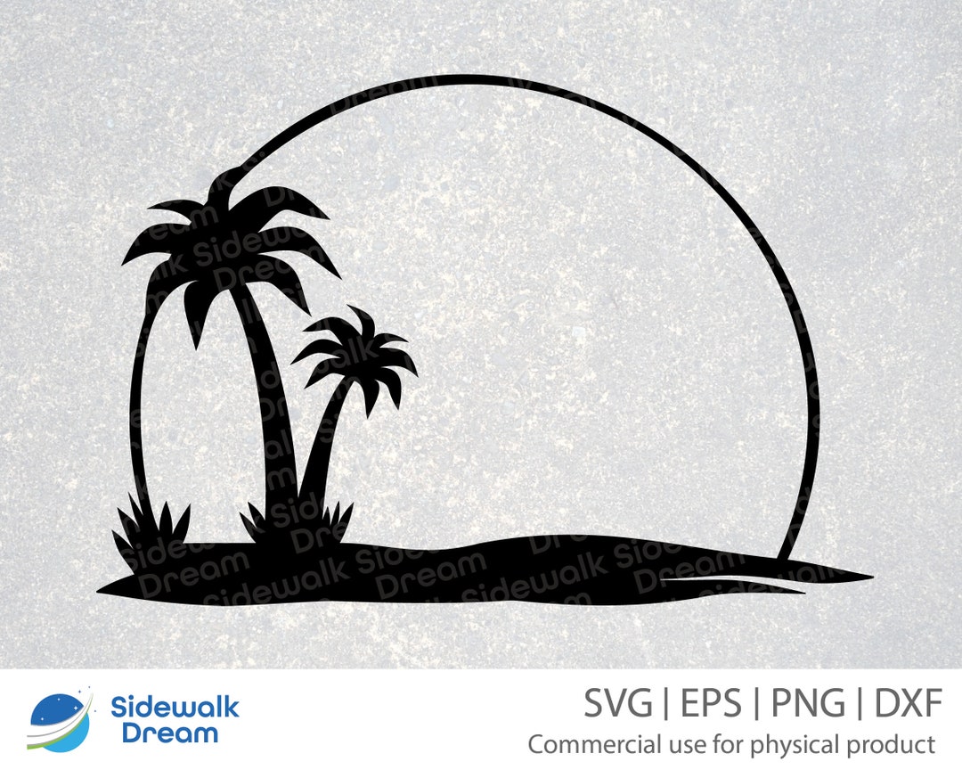 Palm Trees Svg Sunset Svg Palm Tree SVG Cut Files Palm Scene Svg palm ...