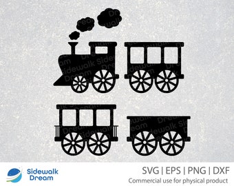 Train Set Bundle svg – Train Set svg – Train svg – Train Clipart – Train Set Clipart – Birthday Party svg – Train Silhouette
