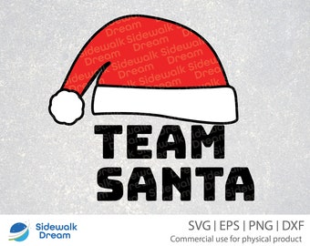 Team Santa svg – Santa Clipart svg – Team Santa shirt – Christmas svg – Santa svg – Christmas Santa svg – Santa Cut File – Santa Hat svg