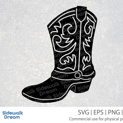 Cowboy Boot Svg Western Cowboy Boot 