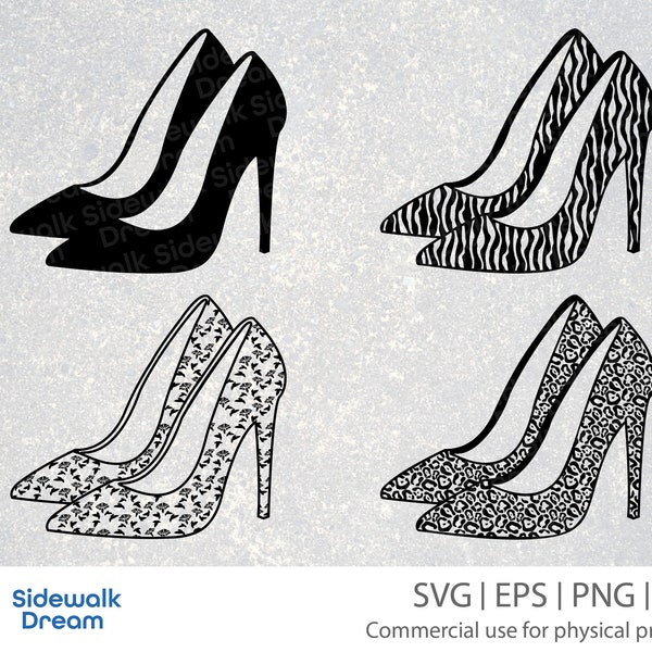 High Heel svg Bundle – High Heels svg – Cheetah High Heel svg – Zebra High Heel svg – Floral High Heel svg – High Heel svg