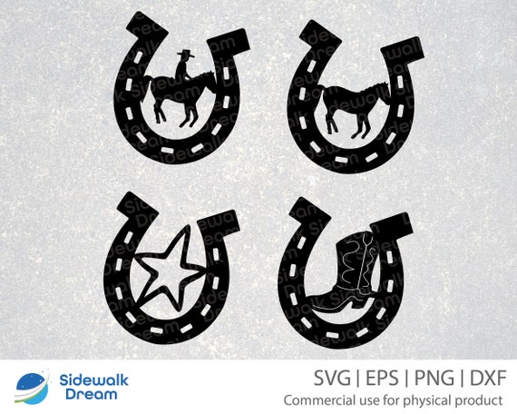 Horseshoe Bundle svg Horseshoe svg Cowboy svg Horse svg | Etsy