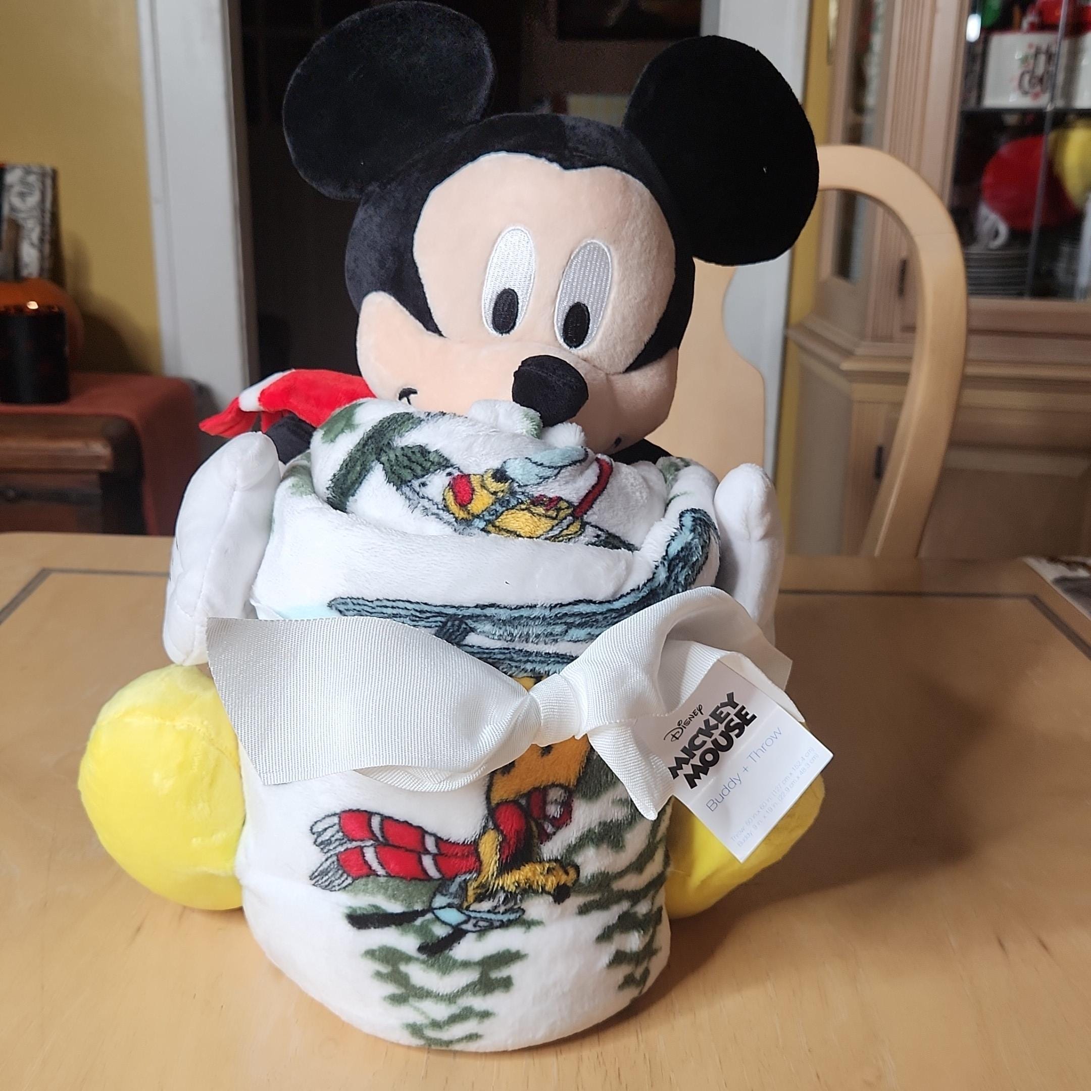 Disney Mickey Mouse Plush and Throw Blanket - Etsy