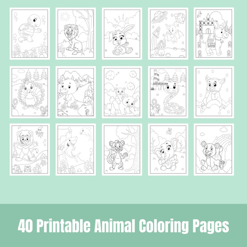 40 Printable Animal Coloring Pages