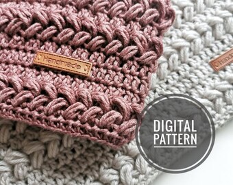 Row of hearts Cowl, digital crochet pattern, english (US) PDF