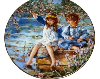 Patience Collector’s Plate from the Hearts and Flowers Collection by Sandra Kuck