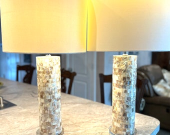 Safavieh coastal shell table lamps 28”