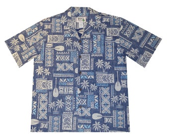 Chemises Tapa traditionnelles hawaïennes - Fabriquées à la main à Hawaï | Patrimoine authentique de l'île | Chemise de camp Honolulu de Ky's Brand