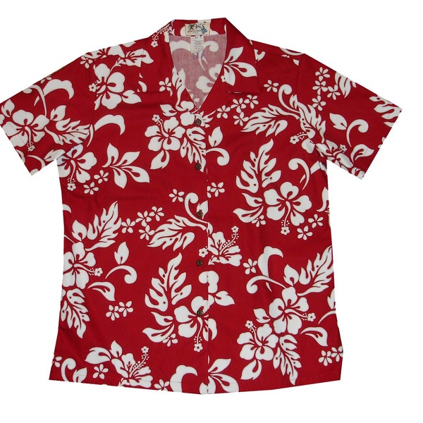 Red Hawaiian Shirt Etsy