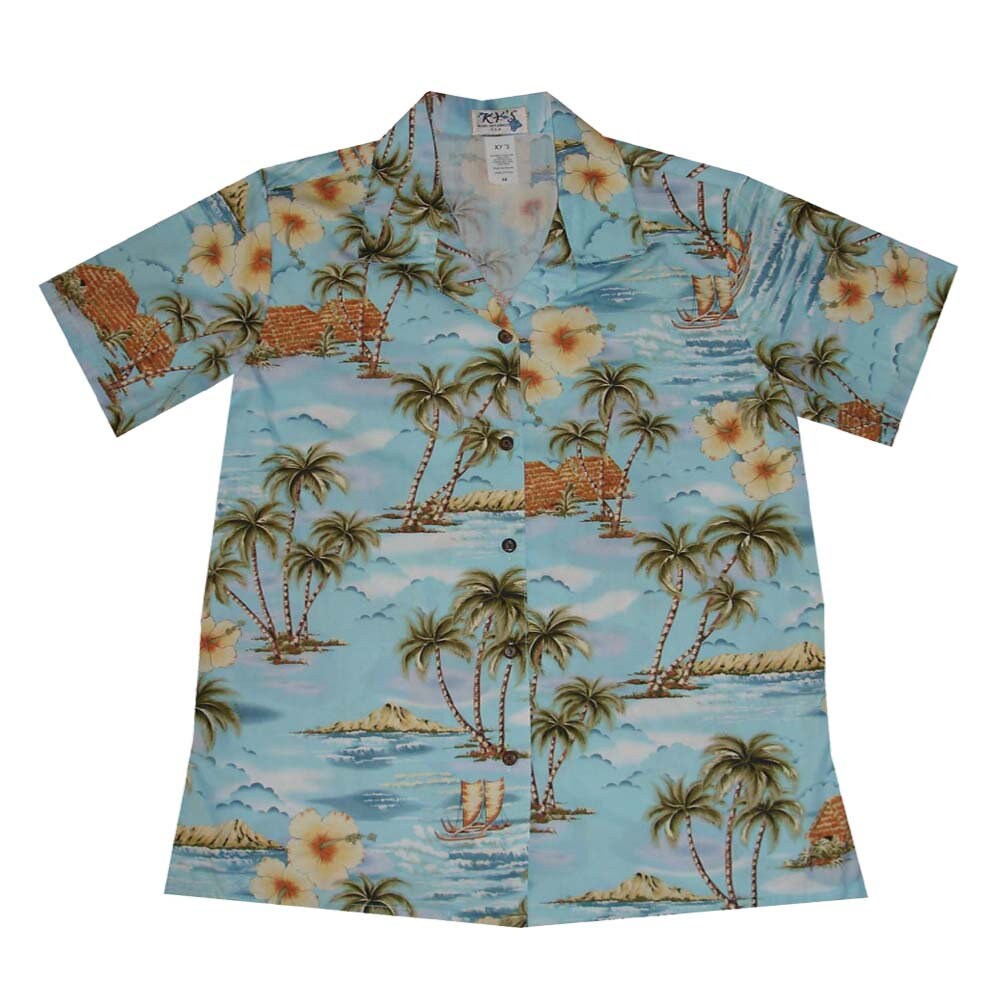 Women's Hawaiian Shirt Made in Hawaii, U.S.A | Family Matching Couples Shirts in Polynesian Island| Ky's Hawaiian Shirts