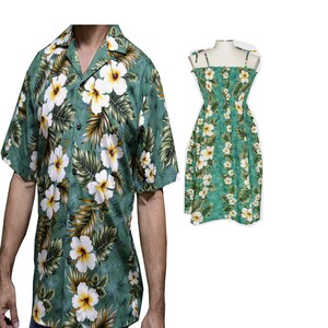 Authentic Hawaiian Couples Shirt Dress | Family Hawaiian Outfits Perfect Birthday or Mother's Day Gift from Ky Hawaii