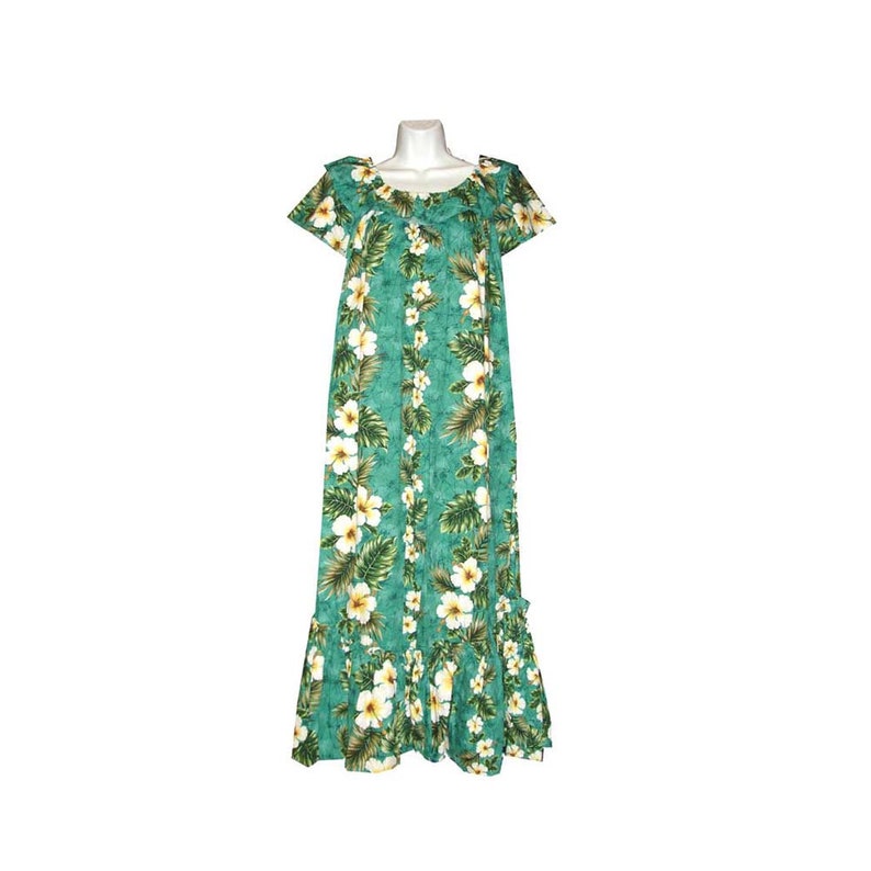 Hibiscus Black Muumuu Dress main image 0
